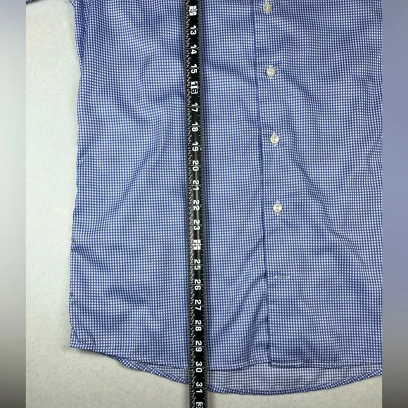 Eton Men’s Blue & White Slim Fit Long Sleeve Dress Shirt. Size 41 / 16 - Medium - Picture 9 of 13